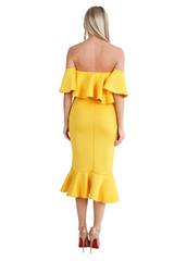 Yellow Off-The Shoulder Dress